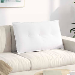 Coussin De Dos Blanc 80 X 19 X 50 Cm Tissu Vidaxl