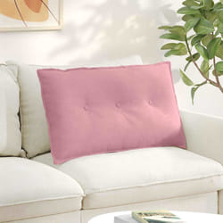 Coussin De Dos Rose 80 X 50 Cm Tissu En Velours Côtelé Vidaxl