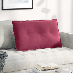 Coussin De Dos Bordeaux 80 X 50 Cm Tissu En Velours Côtelé Vidaxl