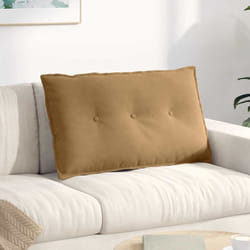 Coussin De Dos Marron 80 X 50 Cm Tissu En Velours Côtelé Vidaxl