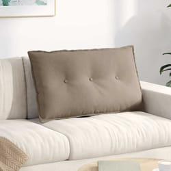 Coussin De Dos Taupe 80 X 50 Cm Tissu En Microfibre Vidaxl
