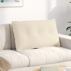 Coussin De Dos Beige 80 X 50 Cm Tissu En Microfibre Vidaxl
