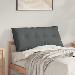 Coussin De Dos Gris Foncé 100 X 19 X 50 Cm Tissu Vidaxl