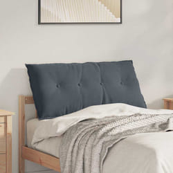 Coussin De Dos Gris Foncé 100 X 50 Cm Tissu En Velours Côtelé Vidaxl