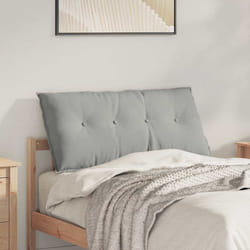 Coussin De Dos Gris Clair 100 X 50 Cm Tissu En Microfibre Vidaxl