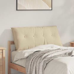 Coussin De Dos Crème 100 X 50 Cm Tissu En Microfibre Vidaxl