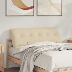 Coussin De Dos Crème 140 X 19 X 50 Cm Tissu Vidaxl