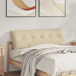 Coussin De Dos Crème 140 X 50 Cm Tissu En Microfibre Vidaxl