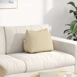 Coussin De Dos Crème 45 X 20 X 35 Cm Tissu Vidaxl