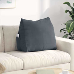 Coussin De Dos Gris Foncé 60 X 20 X 50 Cm Vidaxl