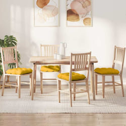 Coussins De Siège 4 Pcs Jaune Clair 45 X 45 Cm Vidaxl