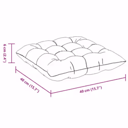 Coussins De Siège 4 Pcs Vert Foncé 40 X 40 X 6 Cm Vidaxl - Vue supplémentaire 2