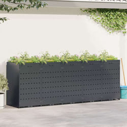 Rangement De Poubelle À Roulettes Pour 5 Poubelles Anthracite Vidaxl