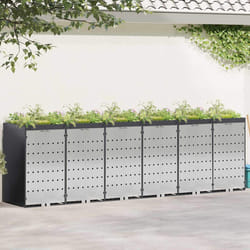 Rangement De Poubelle À Roulettes Pour 3 Poubelles Anthracite Vidaxl