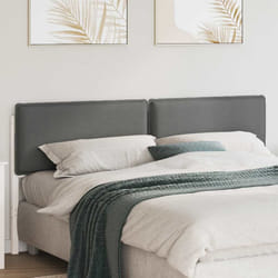 Tête De Lit Capitonnée Blanc Et Gris Clair 200 Cm Pin Massif Vidaxl