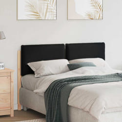 Tête De Lit Capitonnée Naturel Et Noir 120 Cm Pin Massif Vidaxl
