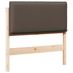 Tête De Lit Capitonnée Gris Naturel Et Clair 80 Cm Pin Massif Vidaxl