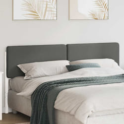 Tête De Lit Capitonnée Blanc Et Gris Clair 200 Cm Pin Massif Vidaxl
