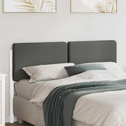 Tête De Lit Capitonnée Blanc Et Gris Clair 140 Cm Pin Massif Vidaxl