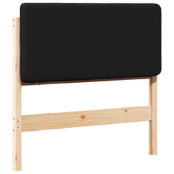 Tête De Lit Capitonnée Marron Et Noir 75 Cm Pin Massif Vidaxl
