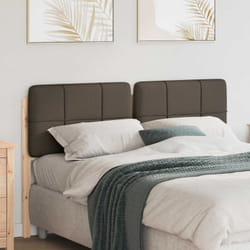Tête De Lit Capitonnée Marron Et Taupe 160 Cm Pin Massif Vidaxl