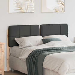 Tête De Lit Capitonnée Brun Et Gris Foncé 140 Cm Pin Massif Vidaxl