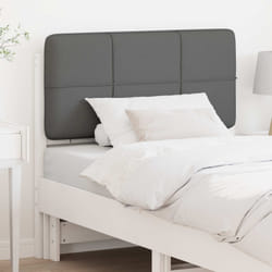 Tête De Lit Capitonnée Blanc Et Gris Clair 80 Cm Pin Massif Vidaxl