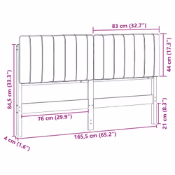 Tête De Lit Capitonnée Marron Et Gris Clair 160 Cm Pin Massif Vidaxl - Vue supplémentaire 2