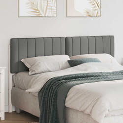 Tête De Lit Capitonnée Blanc Et Gris Clair 150 Cm Pin Massif Vidaxl