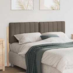 Tête De Lit Capitonnée Marron Et Taupe 140 Cm Pin Massif Vidaxl