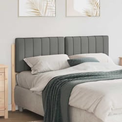 Tête De Lit Capitonnée Marron Et Gris Clair 135 Cm Pin Massif Vidaxl