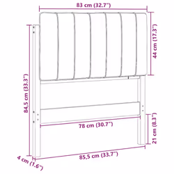 Tête De Lit Capitonnée Marron Et Taupe 80 Cm Pin Massif Vidaxl - Vue supplémentaire 2