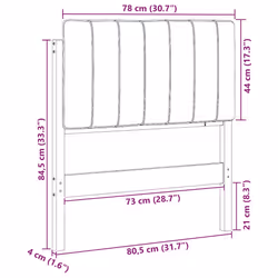 Tête De Lit Capitonnée Marron Et Noir 75 Cm Pin Massif Vidaxl - Vue supplémentaire 2