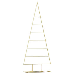 Arbre De Noël En Métal Doré 150 Cm Acier Peint Par Poudre Vidaxl