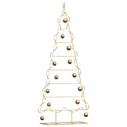 Arbre De Noël En Métal Doré 150 Cm Acier Peint Par Poudre Vidaxl - Vue supplémentaire 2
