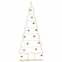 Arbre De Noël En Métal Doré 180 Cm Acier Peint Par Poudre Vidaxl - Vue supplémentaire 2