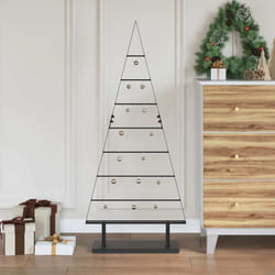 Arbre De Noël En Métal Avec Support Noir 125 Cm Acier Vidaxl