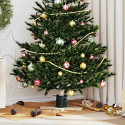 vidaXL Pied de Sapin de Noël 1.73 Vert 50 x 50 x 16 cm Pin massif