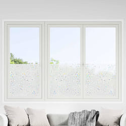Film De Fenêtre Statique Motif Fleurs 90 X 500 Cm Pvc Vidaxl