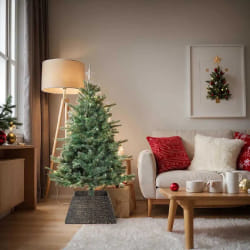 vidaXL Collier de sapin de Noël Noir 60 x 60 x 28 cm Jacinthe d'eau