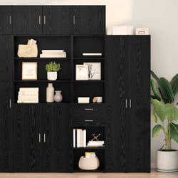 Haut Armoire Chêne Noir 50 X 42,5 X 185 Cm Bois D'Ingénierie Vidaxl