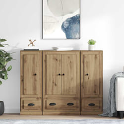 Haut Armoire 3 Pcs Chêne Artisanal Bois D'Ingénierie Vidaxl