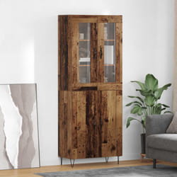 Haut Armoire Bois Ancien 69,5 X 34 X 180 Cm Bois D'Ingénierie Vidaxl