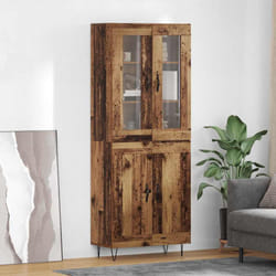 Haut Armoire Bois Ancien 69,5 X 34 X 90 Cm Bois D'Ingénierie Vidaxl