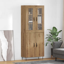 Haut Armoire Chêne Artisanal 69,5 X 34 X 180 Cm Vidaxl