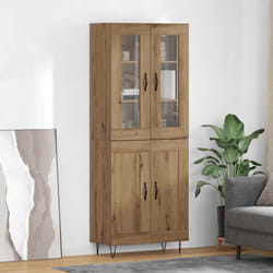 Haut Armoire Chêne Artisanal 69,5 X 34 X 90 Cm Vidaxl