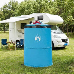 vidaXL Tente de toilettes pop-up avec corde suspendue Bleu 97 x 126 cm 42017437