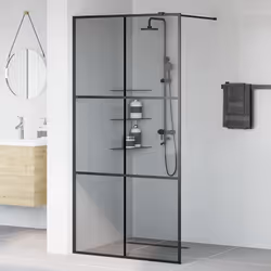 Vidaxl Mur De Douche À L'Italienne Noir 100 X 195 Cm Verre Trempé - Vue supplémentaire 3