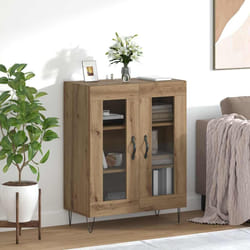 Buffet Chêne Artisanal 69,5 X 34 X 90 Cm Bois D'Ingénierie Vidaxl