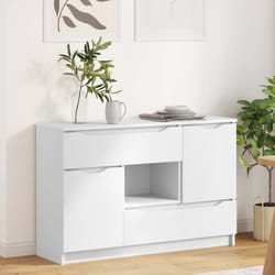 Buffet Avec Tiroir Blanc 100 X 30 X 65,6 Bois D'Ingénierie Vidaxl